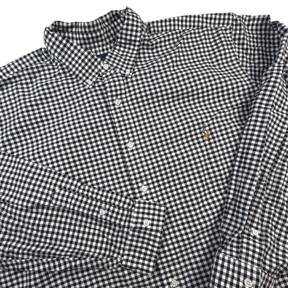 Polo Ralph Lauren Mens 3XB Gingham Check Button Down Classic Fit Flesh Pony